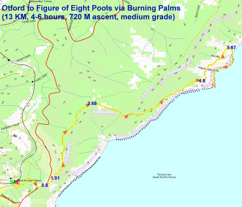 Otford to Figure of Eight Pools via Burning Palms  track.JPG